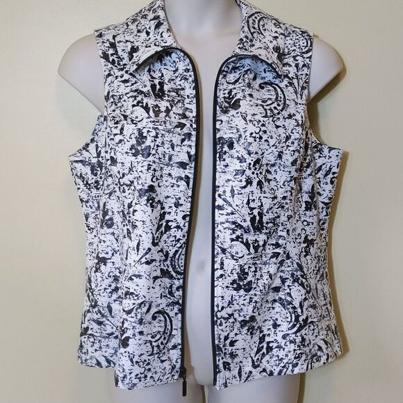 Chico's L 12 Weekends Zip Front Outerwear Vest Jacket Transitional Weather - Picture 5 of 13